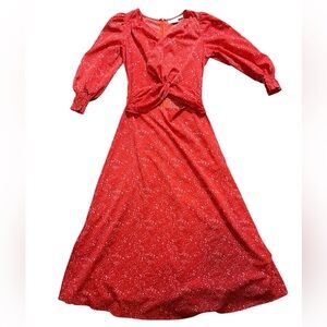 ASOS Design Red and White Cut-out Maxi Dress | 6